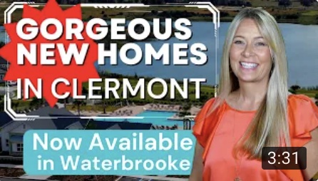 Waterbrooke Clermont Home with Unique Architectural Design and Lush Landscape