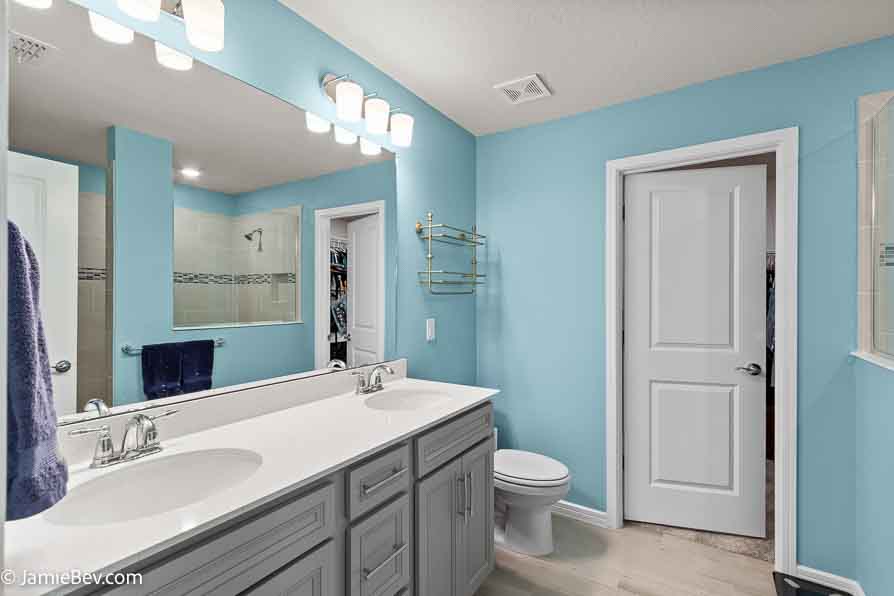 Large Owner’s Suite with a walk-in closet and en suite bathroom.