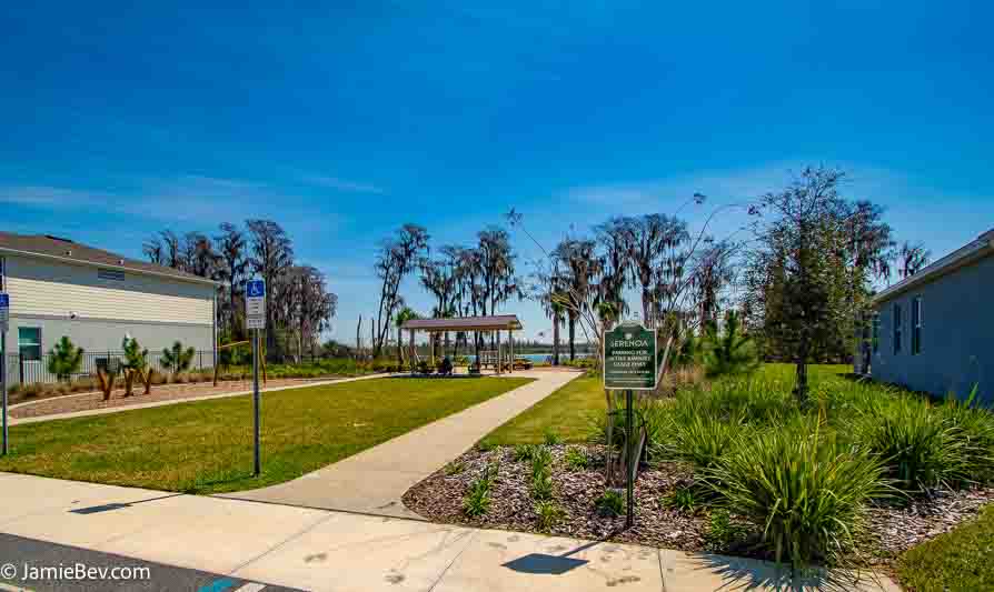 A beautifully designed home in the Serenoa Lakes community, featuring modern finishes and a spacious layout with no rear neighbors.