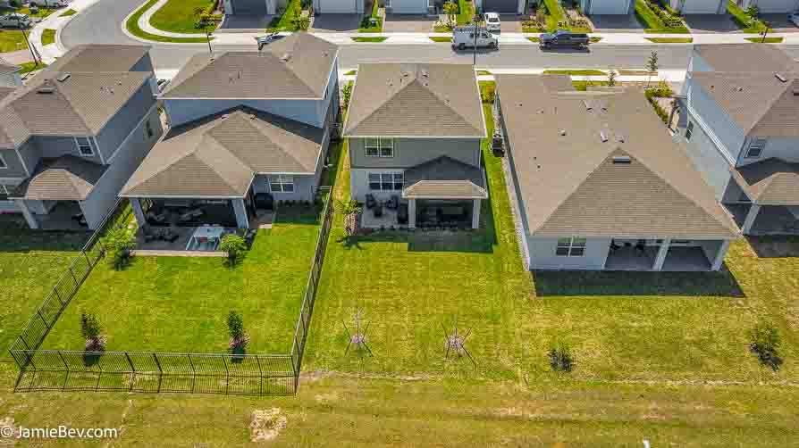 Arial view of 17291 Saw Palmetto Ave, a 4-bedroom home in Serenoa Lakes, Clermont, FL.